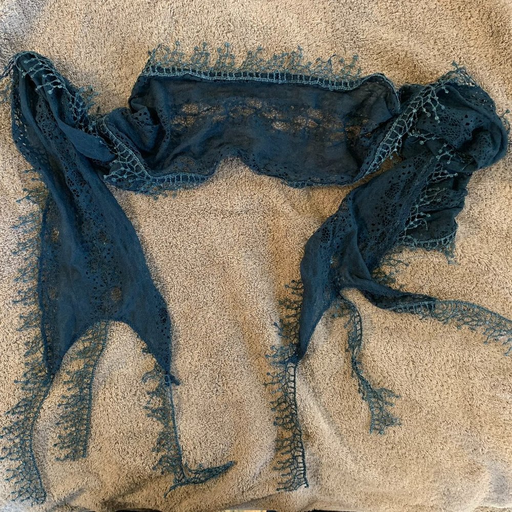 Two Scarves, Same Design, One Pink and One Blue